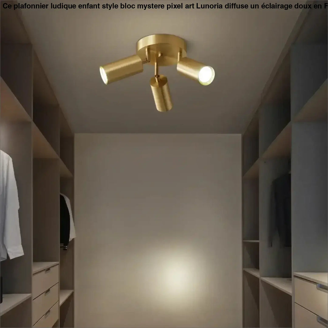 Postmodern Style Ceiling Lamp Spotlight Down Light Iron Gold 2/3/4Heads Aisle Corridor Store Lighting Adjustable