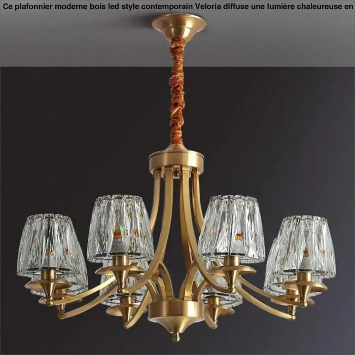 Suspension verre et laiton design élégant pour salon moderne