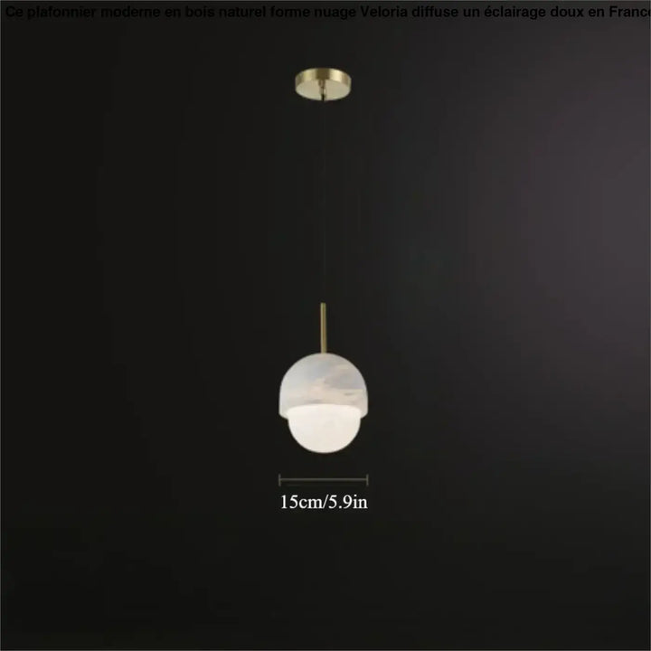 Suspension luminaire blanche en marbre design moderne chic