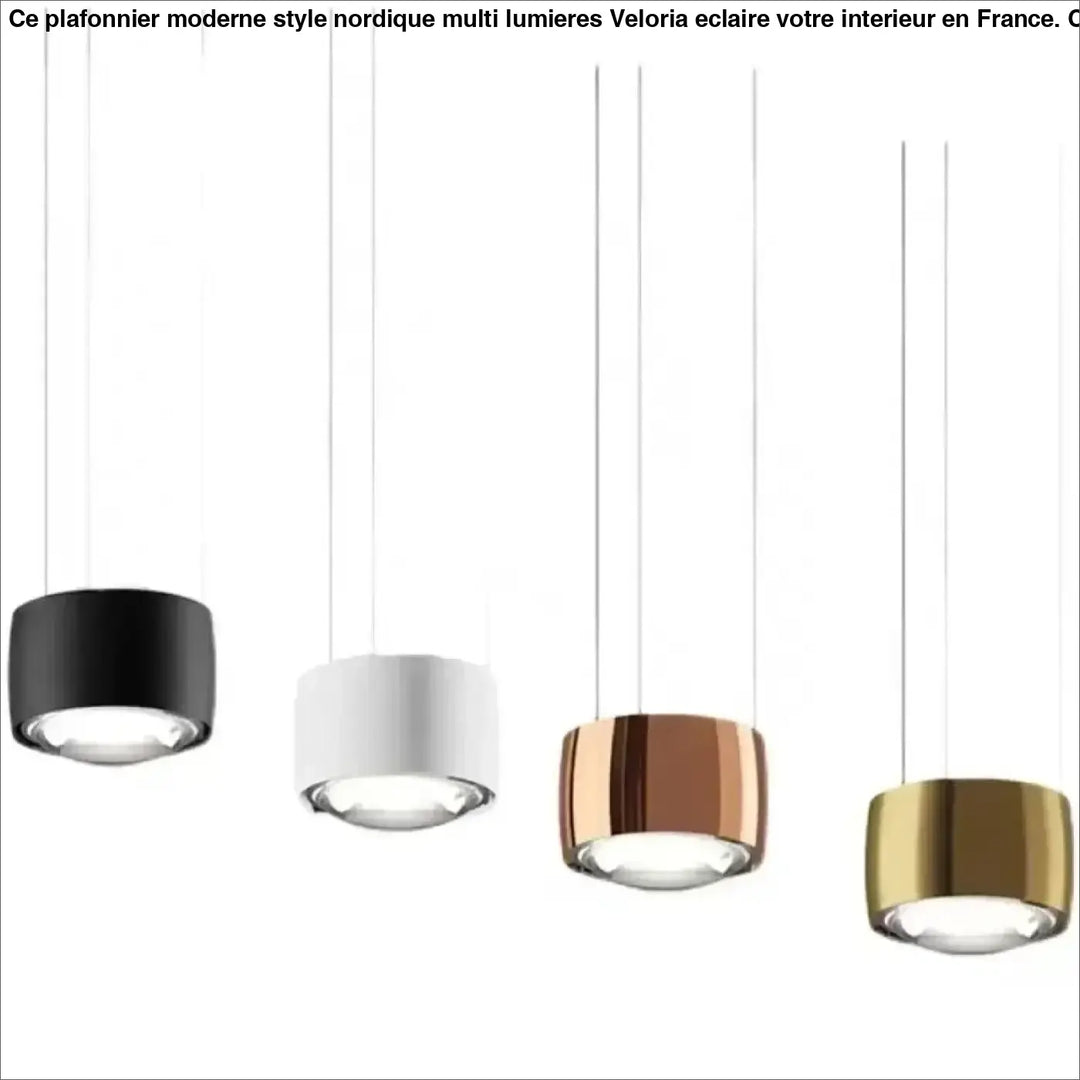 Suspension contemporaine dorée à lignes lumineuses fines moderne
