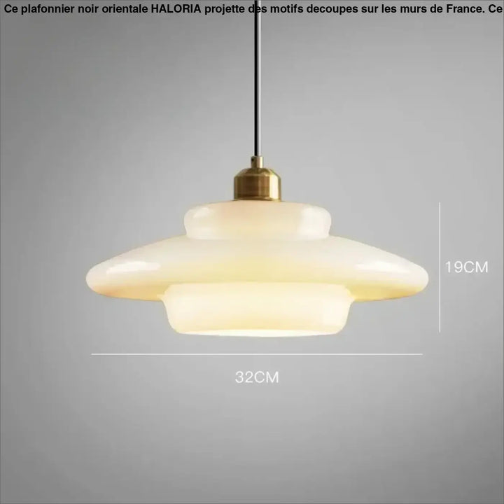 Suspension Verre Opalin Style Scandinave À Étages Rétro