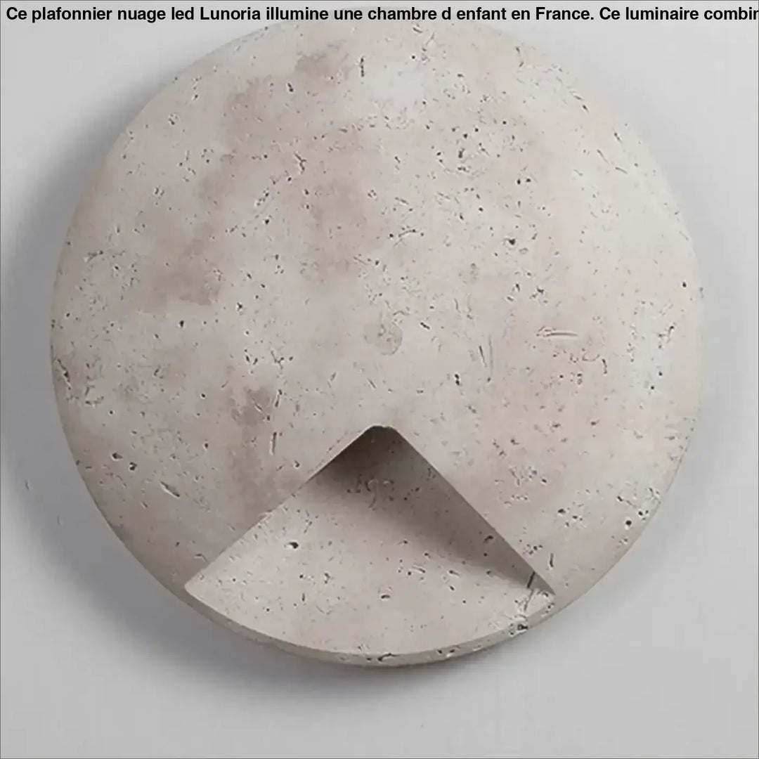 Applique Murale Ronde En Béton Avec Lumière Intégrée

