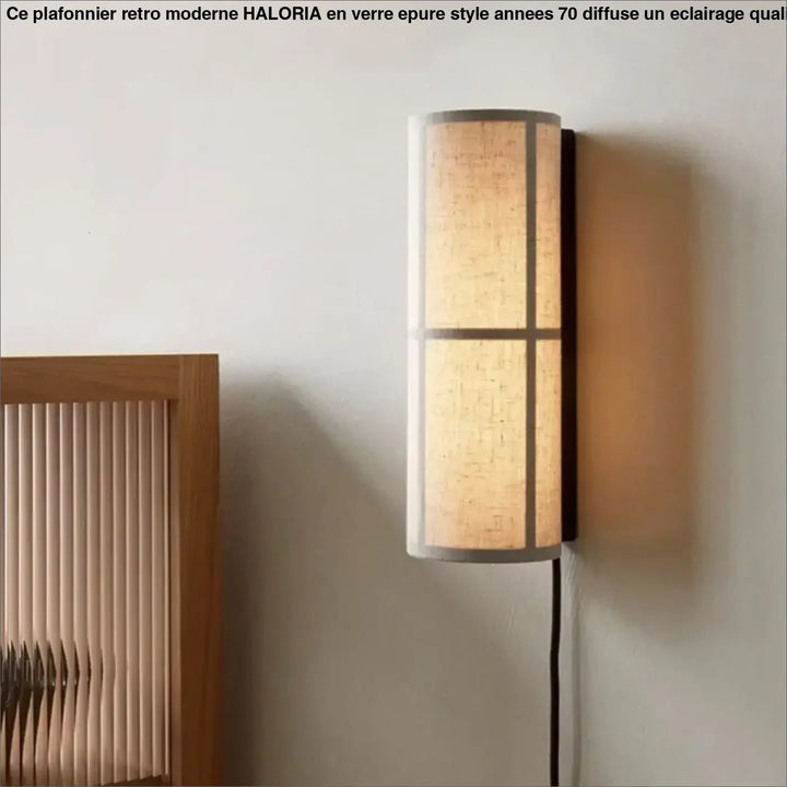 Applique Murale Moderne En Tissu Clair Diffuseur De Lumière Douce

