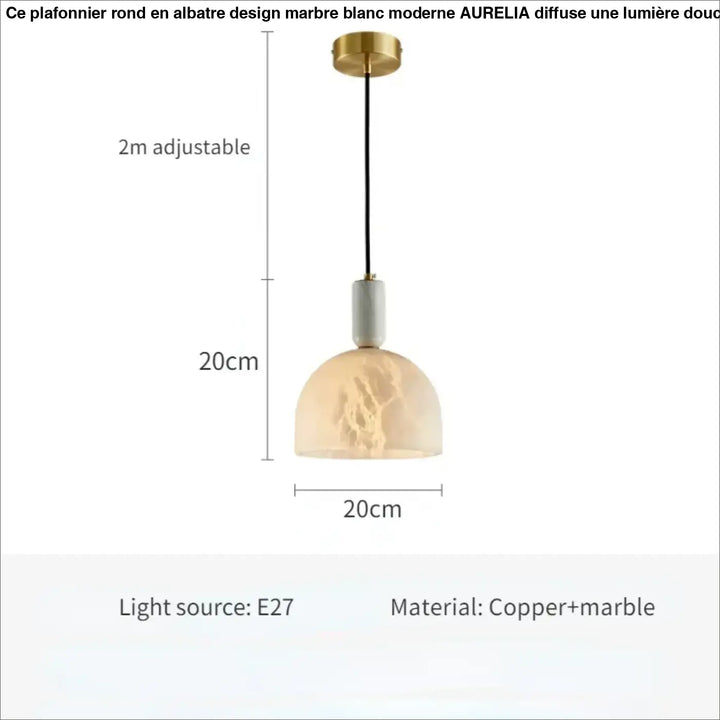 Suspension en marbre élégance minimaliste style raffiné
