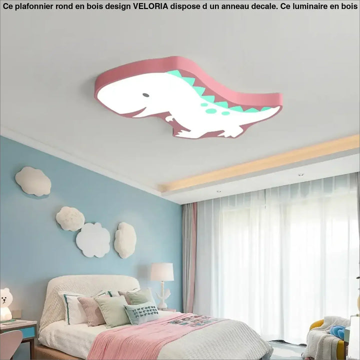 Plafonnier dinosaure ludique pour chambre d’enfant joyeuse

