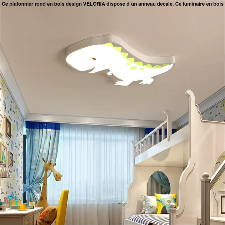 Plafonnier dinosaure ludique pour chambre d’enfant joyeuse

