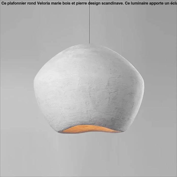 Suspension luminaire moderne en plâtre texturé blanc élégant