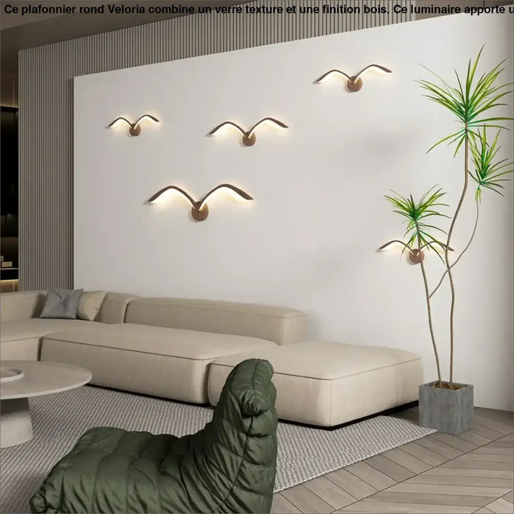 Applique murale design moderne en forme d’ailes élégant