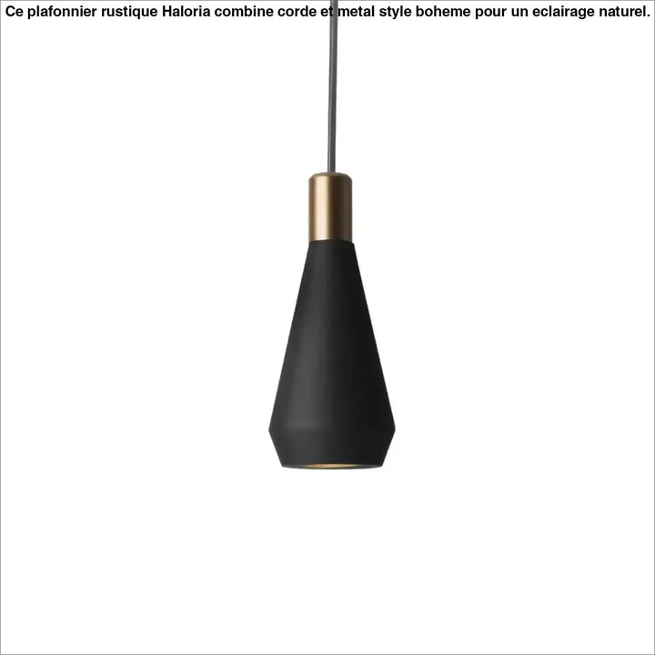 Suspension luminaire conique disponible en blanc et noir

