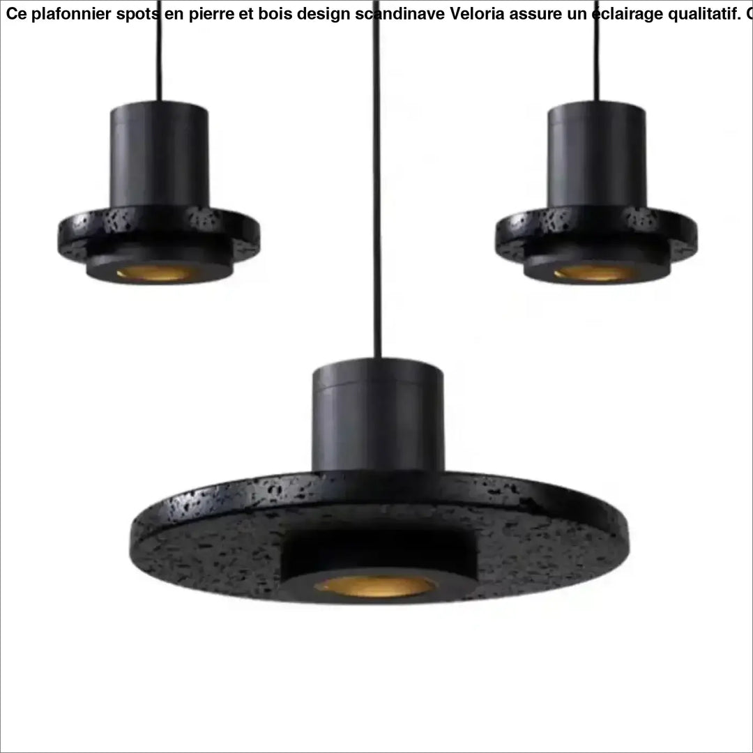 Suspension luminaire design moderne noir en métal élégant