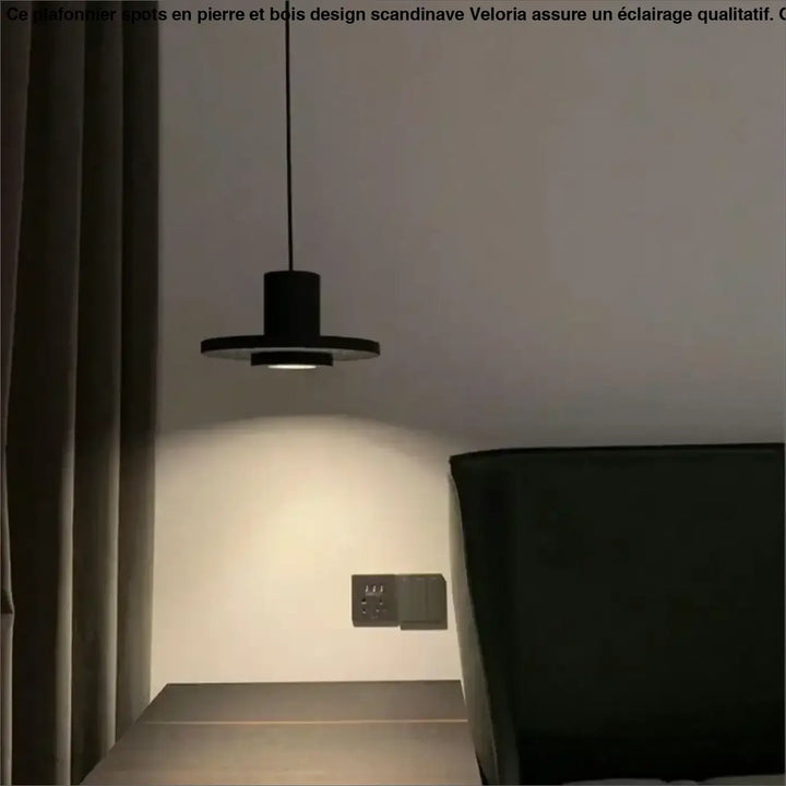 Suspension luminaire design moderne noir en métal élégant