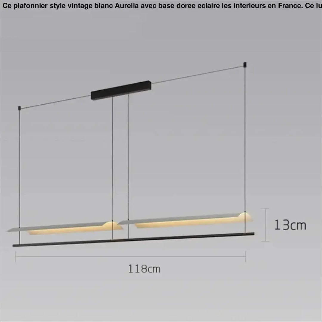 Suspension contemporaine minimaliste noir style chic