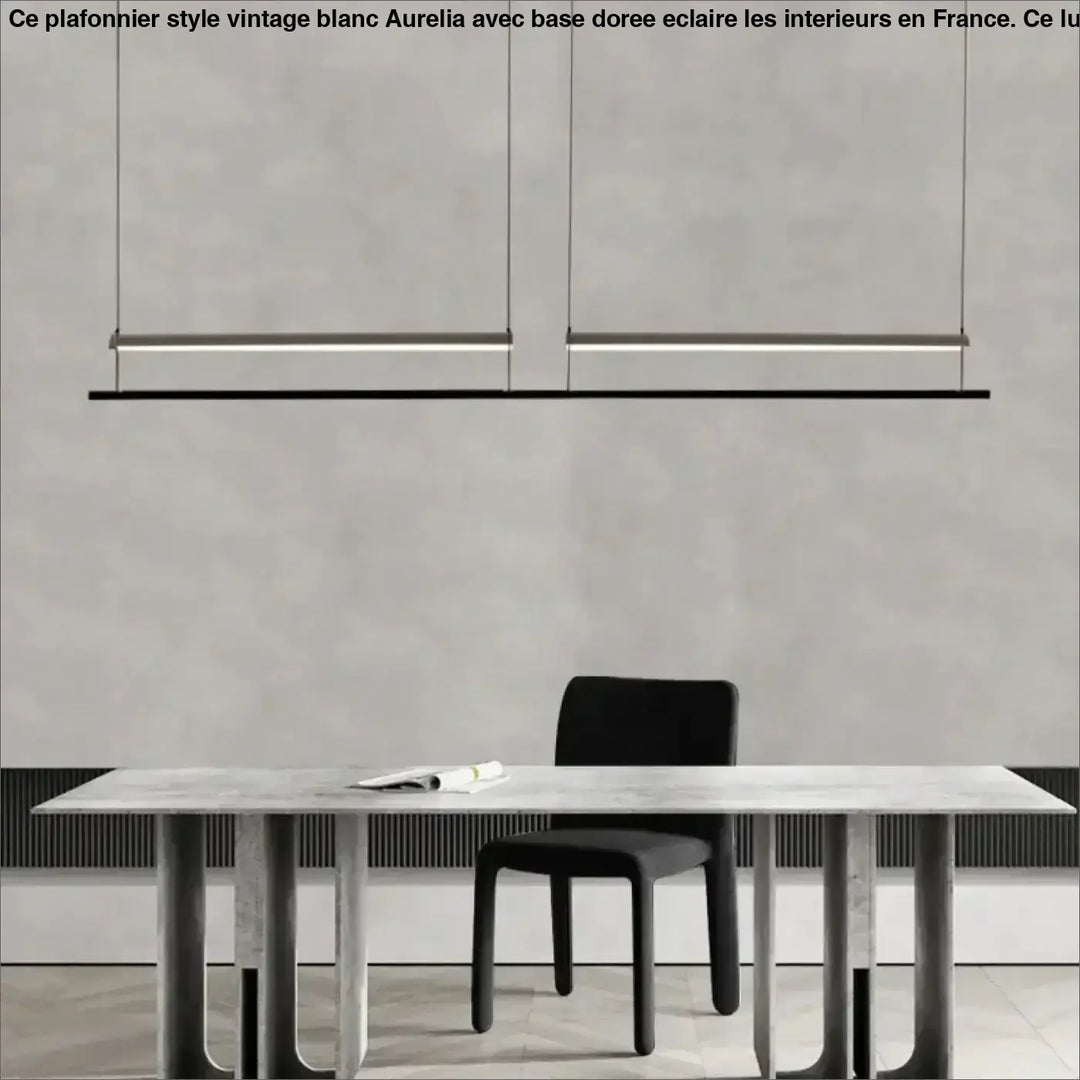 Suspension contemporaine minimaliste noir style chic