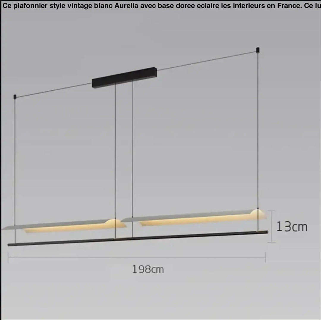 Suspension contemporaine minimaliste noir style chic