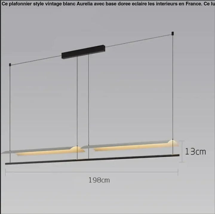 Suspension contemporaine minimaliste noir style chic