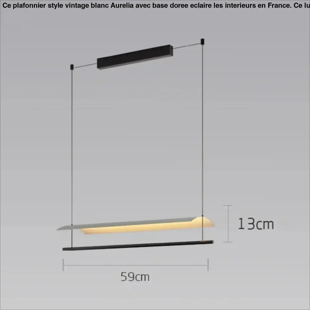 Suspension contemporaine minimaliste noir style chic