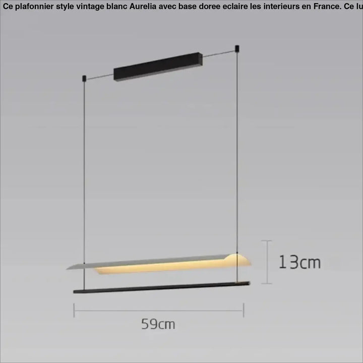 Suspension contemporaine minimaliste noir style chic