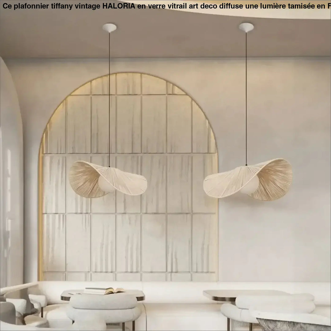 Suspension luminaire design aux formes organiques