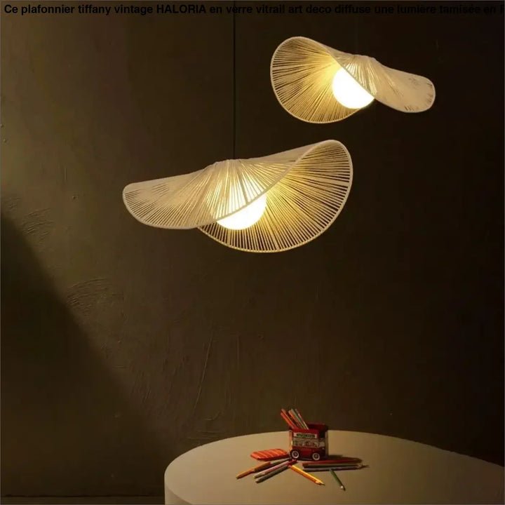 Suspension luminaire design aux formes organiques