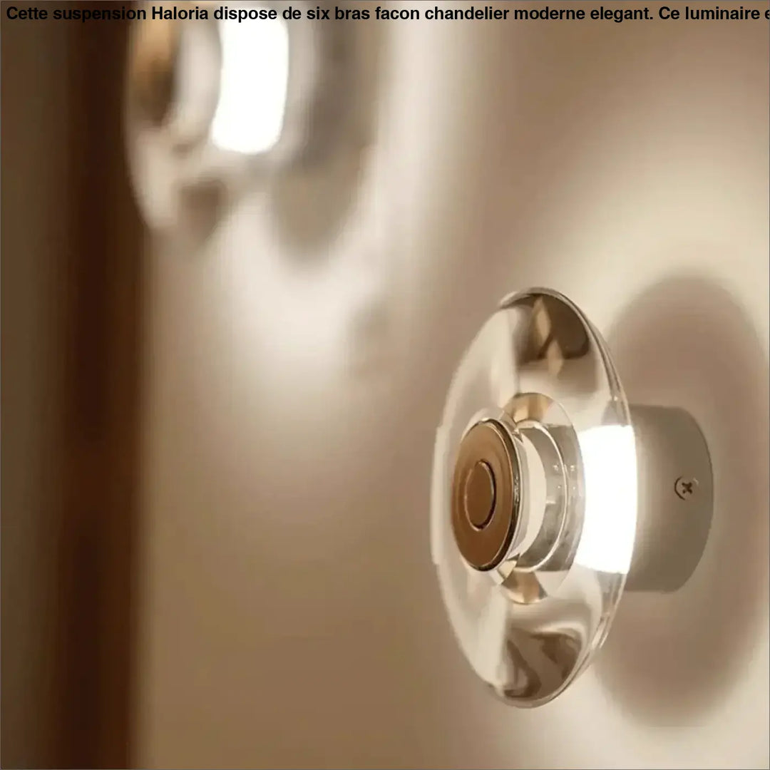 Applique murale en verre design effet halo lumineux