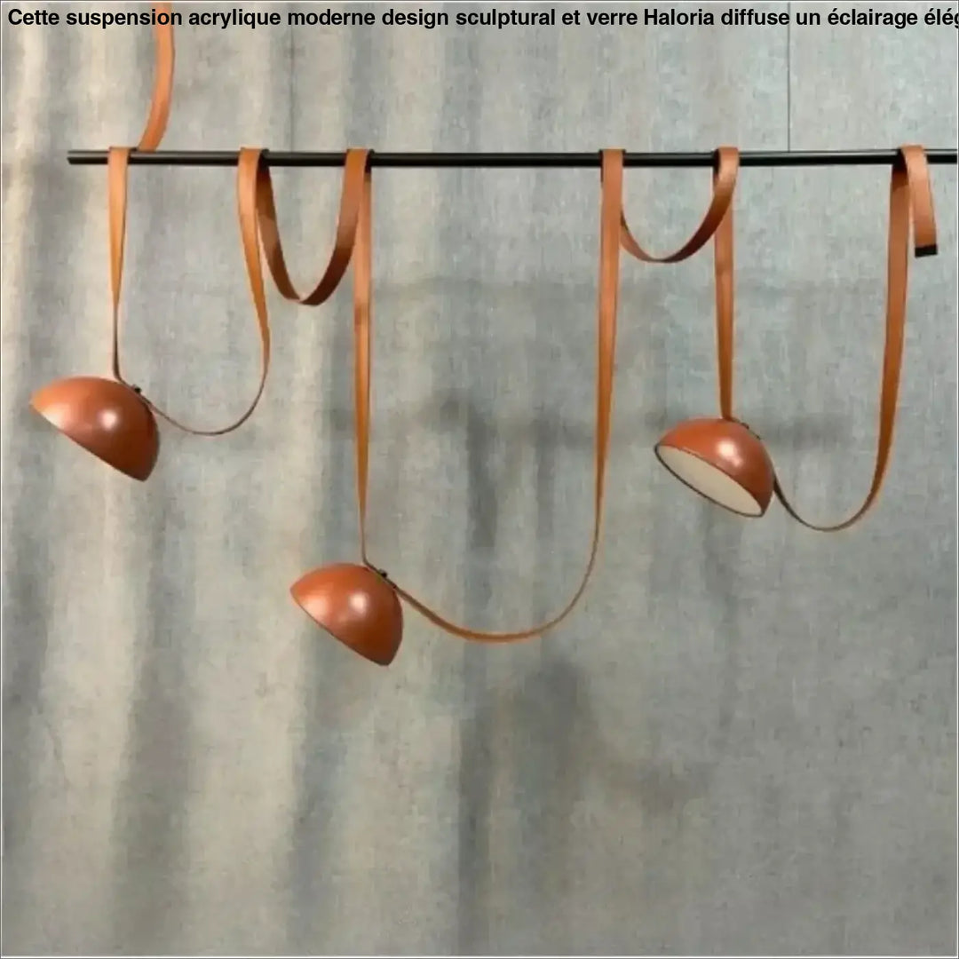 Suspension luminaire à sangles longues au style contemporain chic