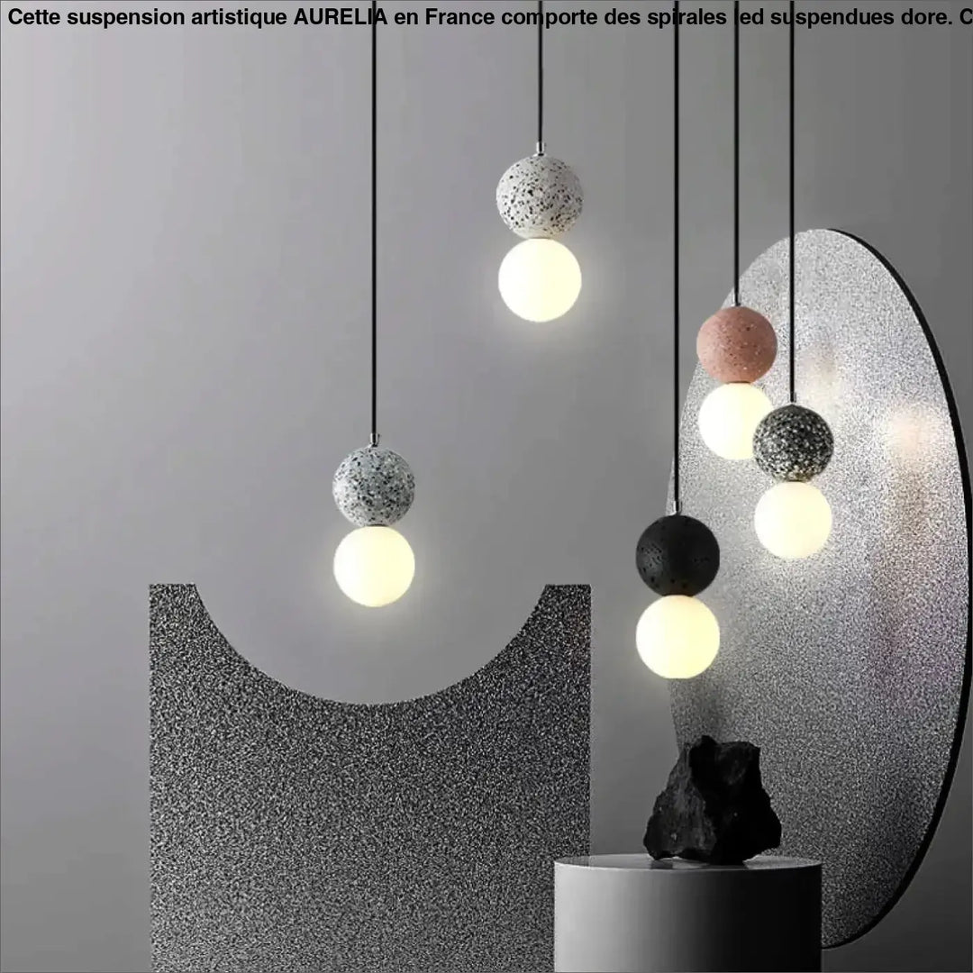 Suspension luminaire moderne à sphères décoratives

