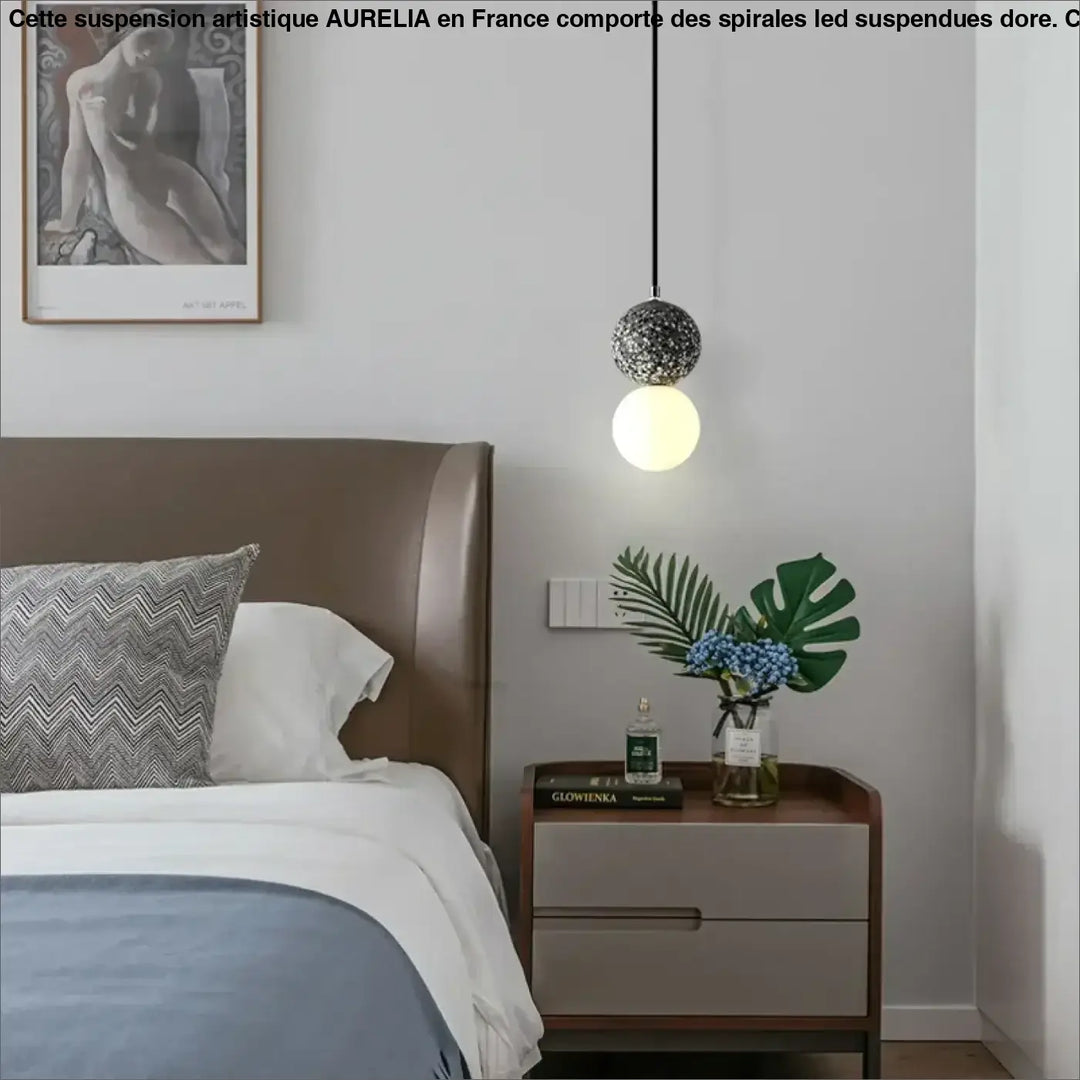 Suspension luminaire moderne à sphères décoratives

