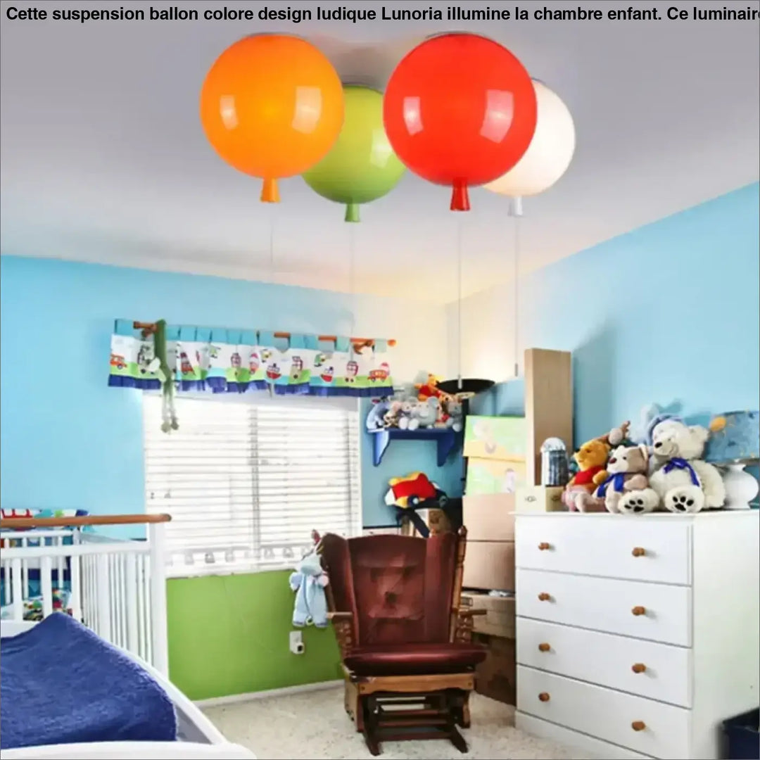 Suspension Ballon Coloré Design Ludique Idéal Chambre Enfant Moderne