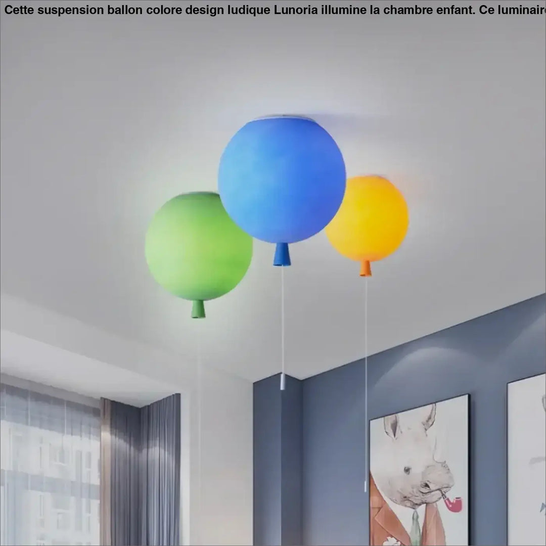 Suspension Ballon Coloré Design Ludique Idéal Chambre Enfant Moderne