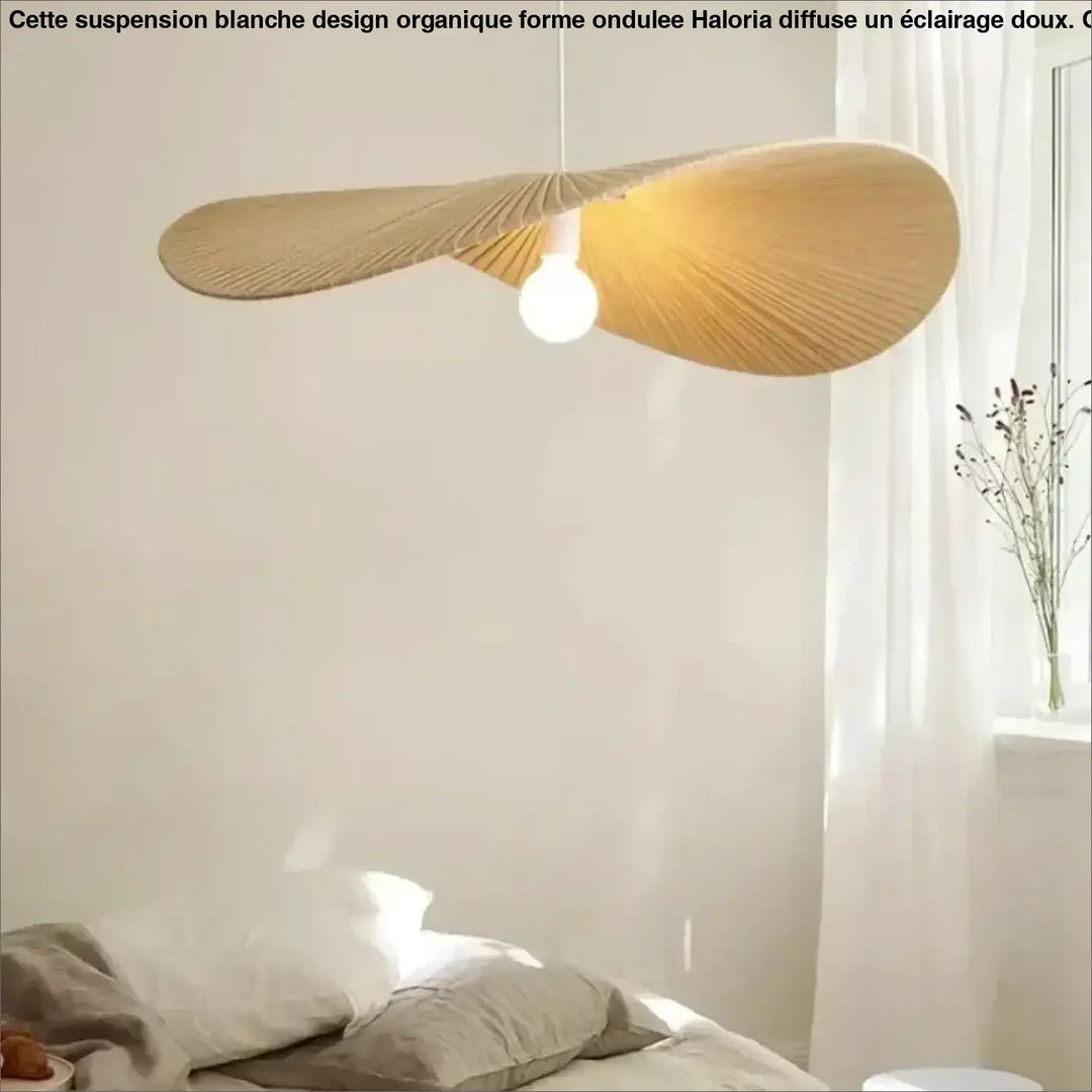 Suspension Blanche Design Organique Forme Ondulée Moderne et Légère