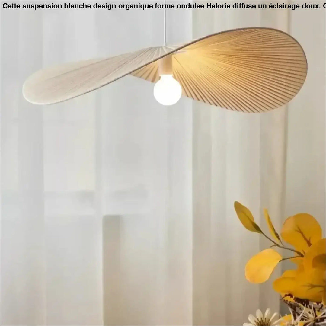 Suspension Blanche Design Organique Forme Ondulée Moderne et Légère