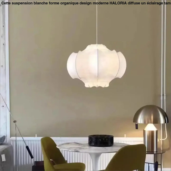 Suspension Blanche Forme Organique Design Moderne Élégant

