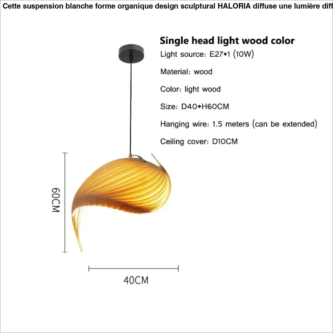 Suspension blanche forme organique design sculptural moderne

