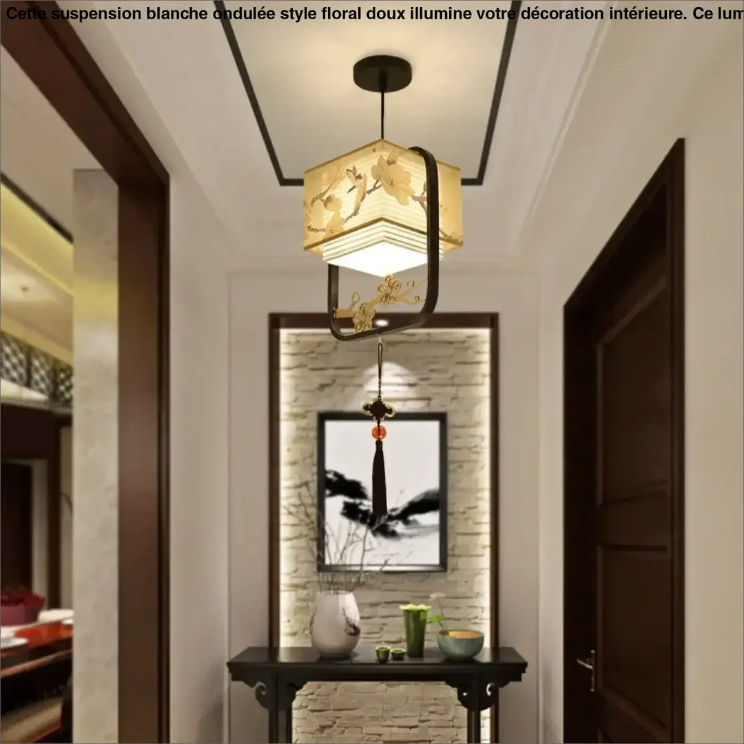Suspension Luminaire Chinoise Au Design Traditionnel Pour Entrée
