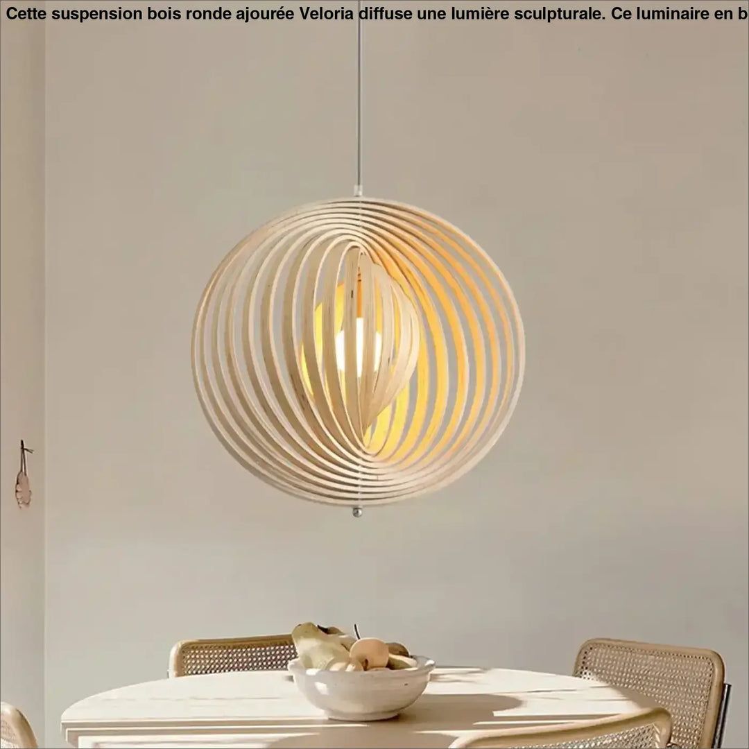 Rotating Moon Pendant Light Nordic Circular wood light fixtures Home Decor dining table light Bedroom Bar Corridor