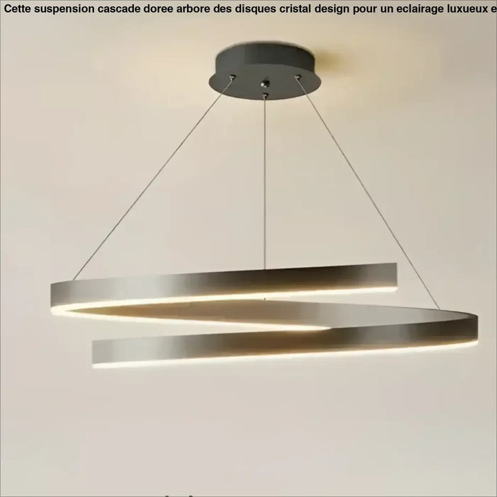 Suspension Contemporaine LED Anneaux Lumineux Élégants


