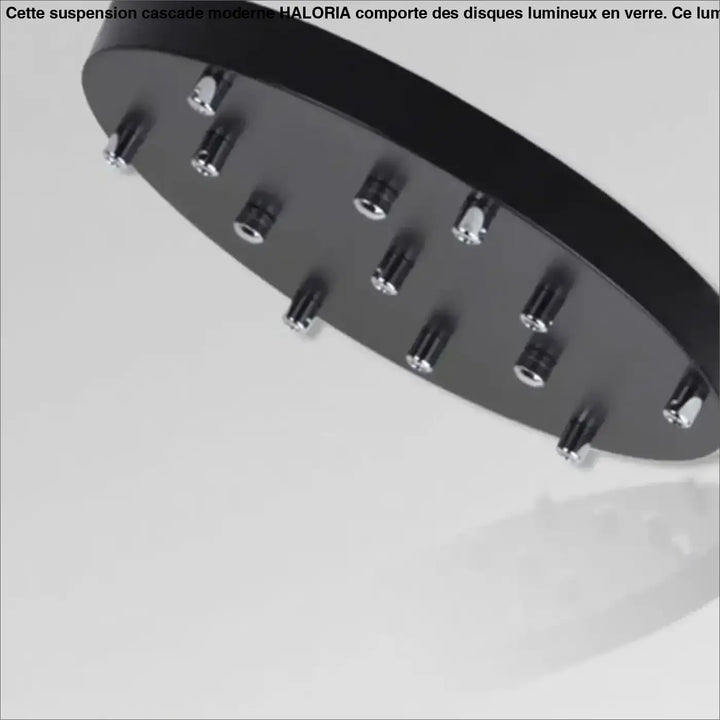 Suspension Cascade Moderne Cylindres Noirs Pour Escalier Chic