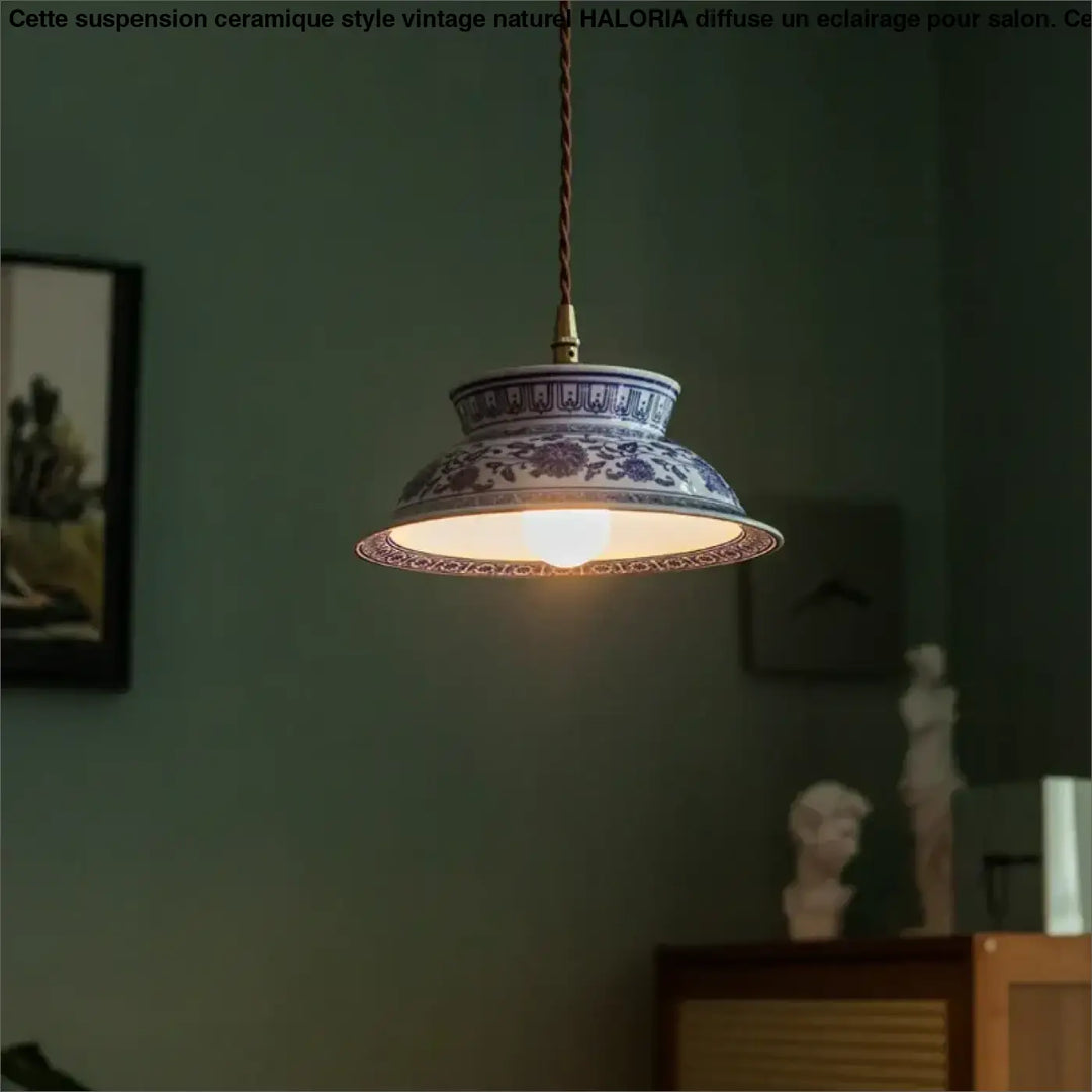 Suspension luminaire led vintage en céramique élégant