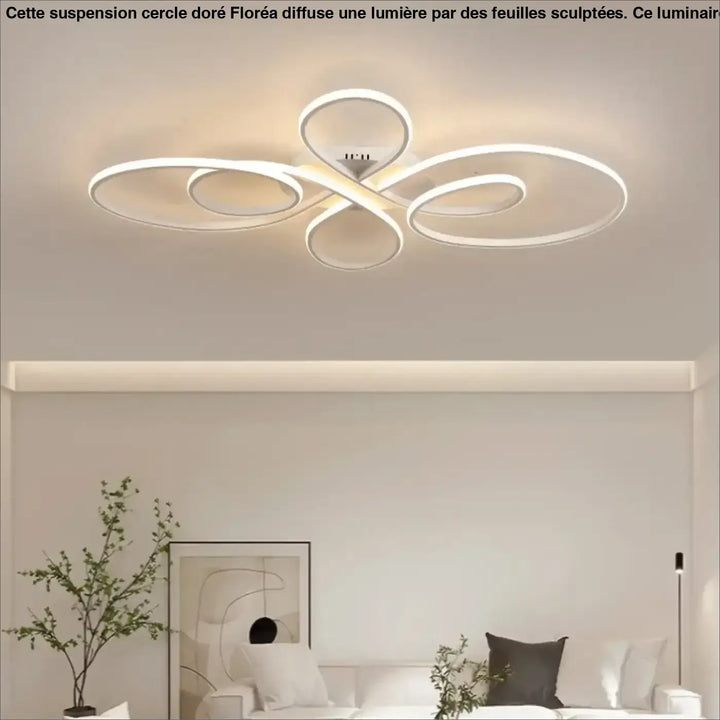 Plafonnier innovant avec courbes modernes en led design élégant