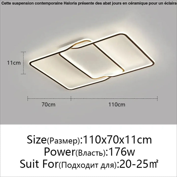 Plafonnier rond led noir élégant et économique style modern