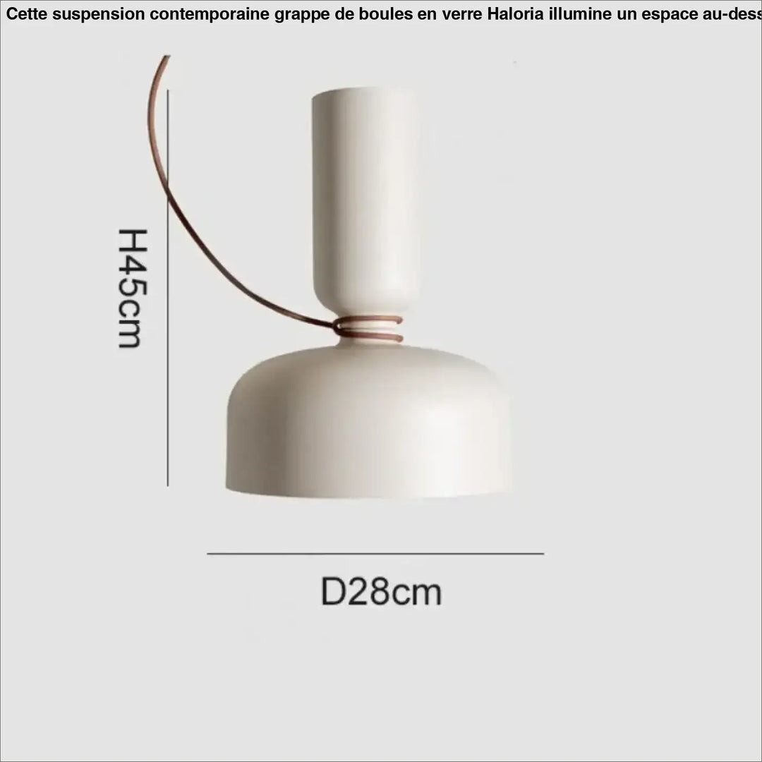 Suspension luminaire contemporaine blanche au style scandinave