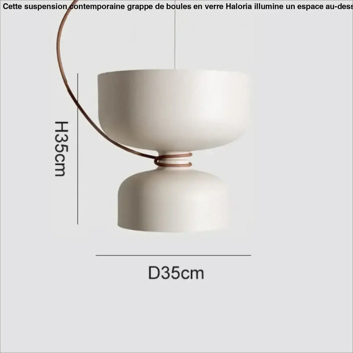 Suspension luminaire contemporaine blanche au style scandinave