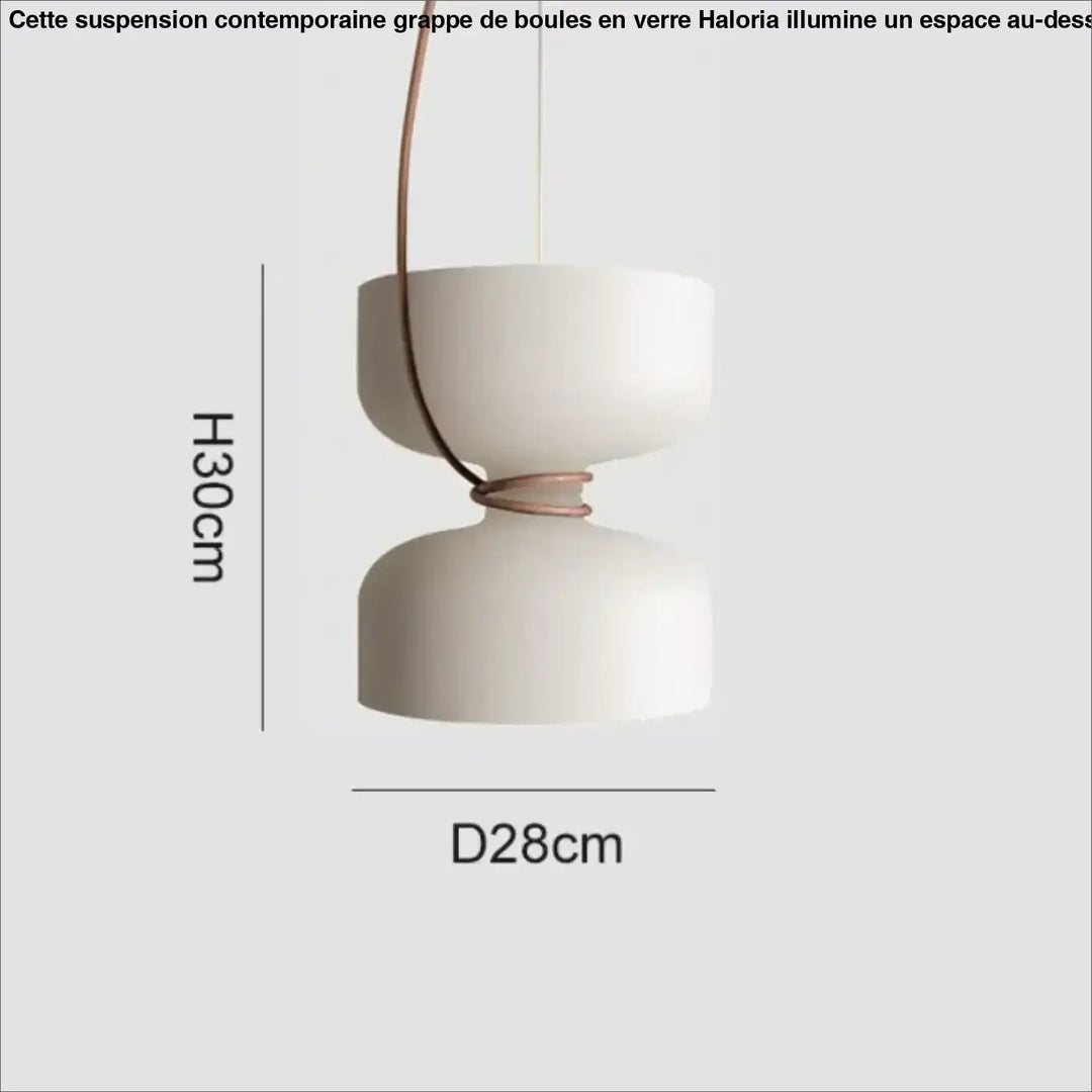 Suspension luminaire contemporaine blanche au style scandinave