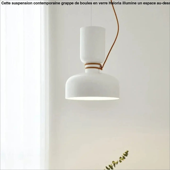 Suspension luminaire contemporaine blanche au style scandinave