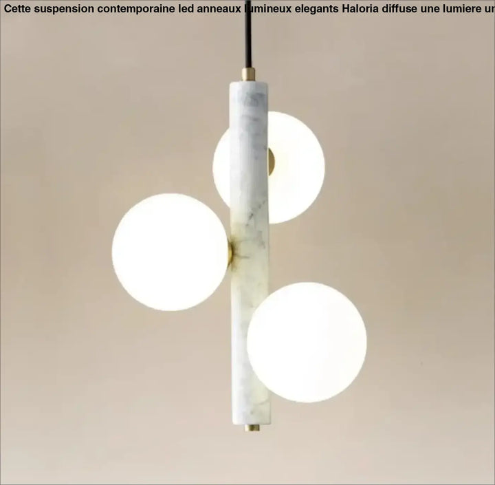 Suspension Luminaire Moderne Globes Opalins Doré blanc Vert
