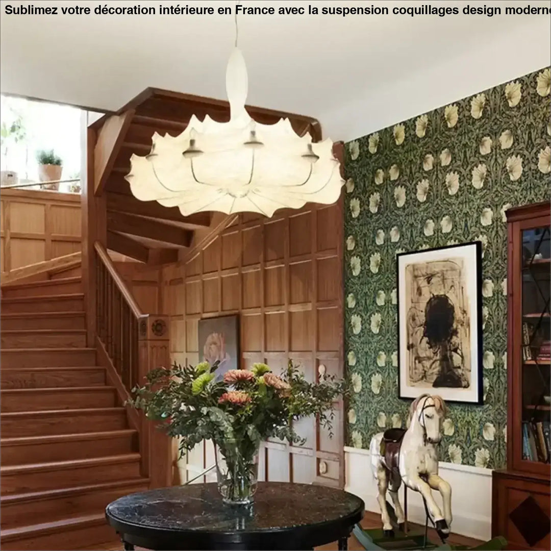 Suspension Design Originale Blanche Style Contemporain