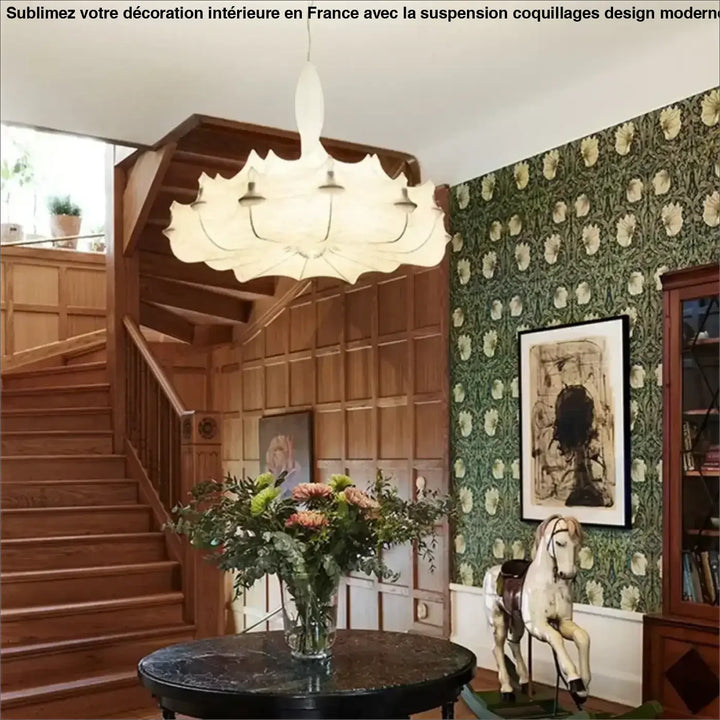 Suspension Design Originale Blanche Style Contemporain