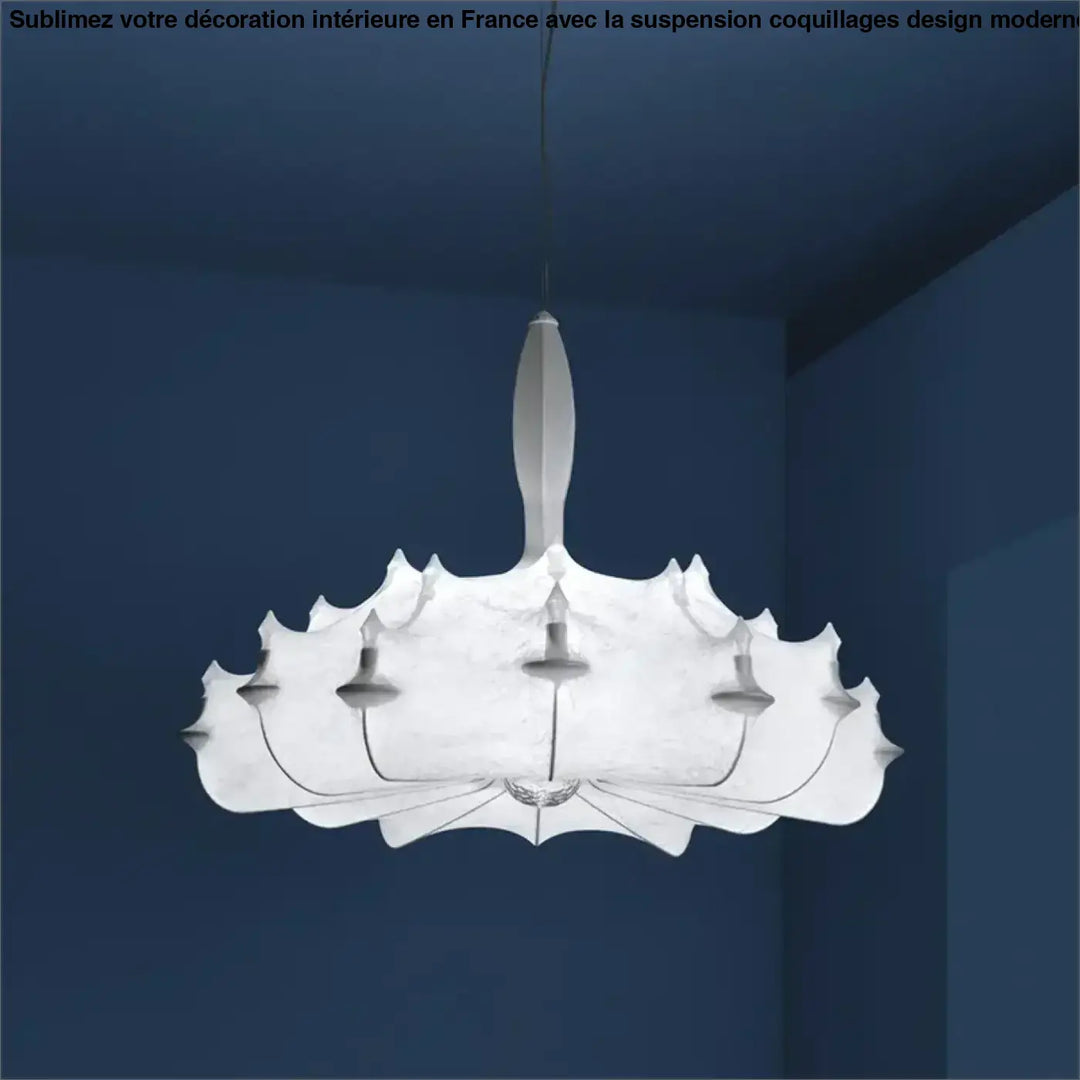 Suspension Design Originale Blanche Style Contemporain