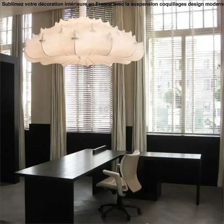 Suspension Design Originale Blanche Style Contemporain
