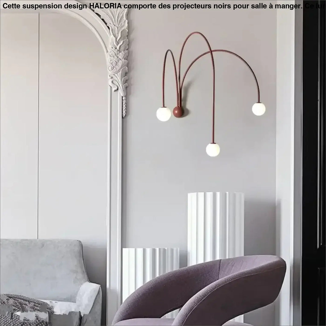 Applique Murale Design Rouge Avec Arches Aériennes Rouges